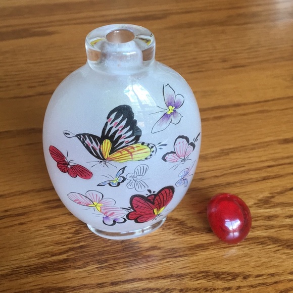 Hand Painted Glass Bottle - Picture 4 of 4
